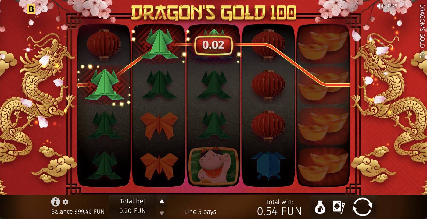 Dragon's Gold 100: image of winning