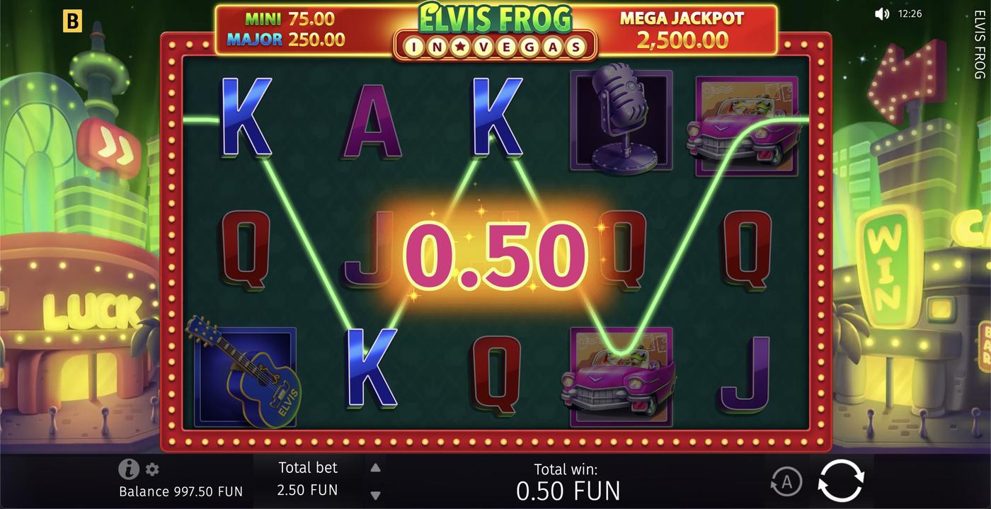 Elvis Frog in Vegas: image of winning