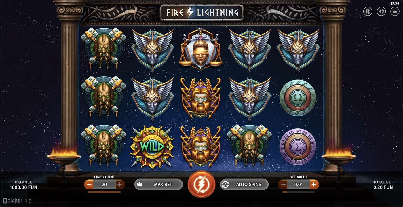 Fire Lightning: image of main menu