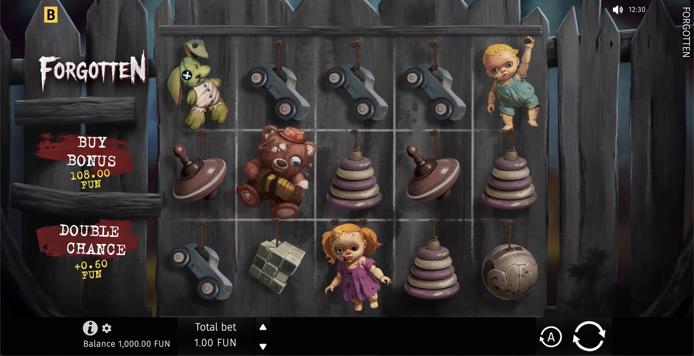 Forgotten: image of main menu