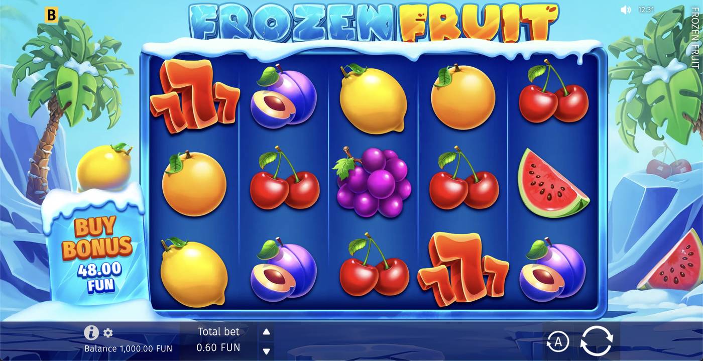 Frozen Fruit: image of main menu