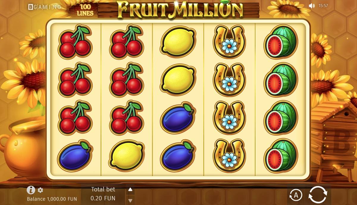 Fruit Million Summer Edition: image of main menu