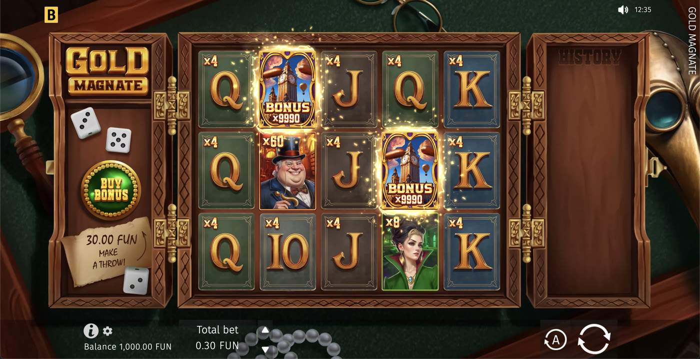 Gold Magnate: image of main menu