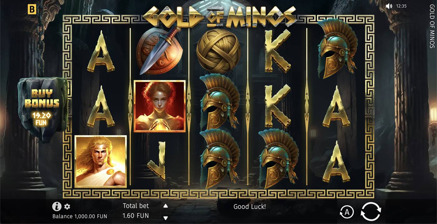 Gold Of Minos: image of main menu