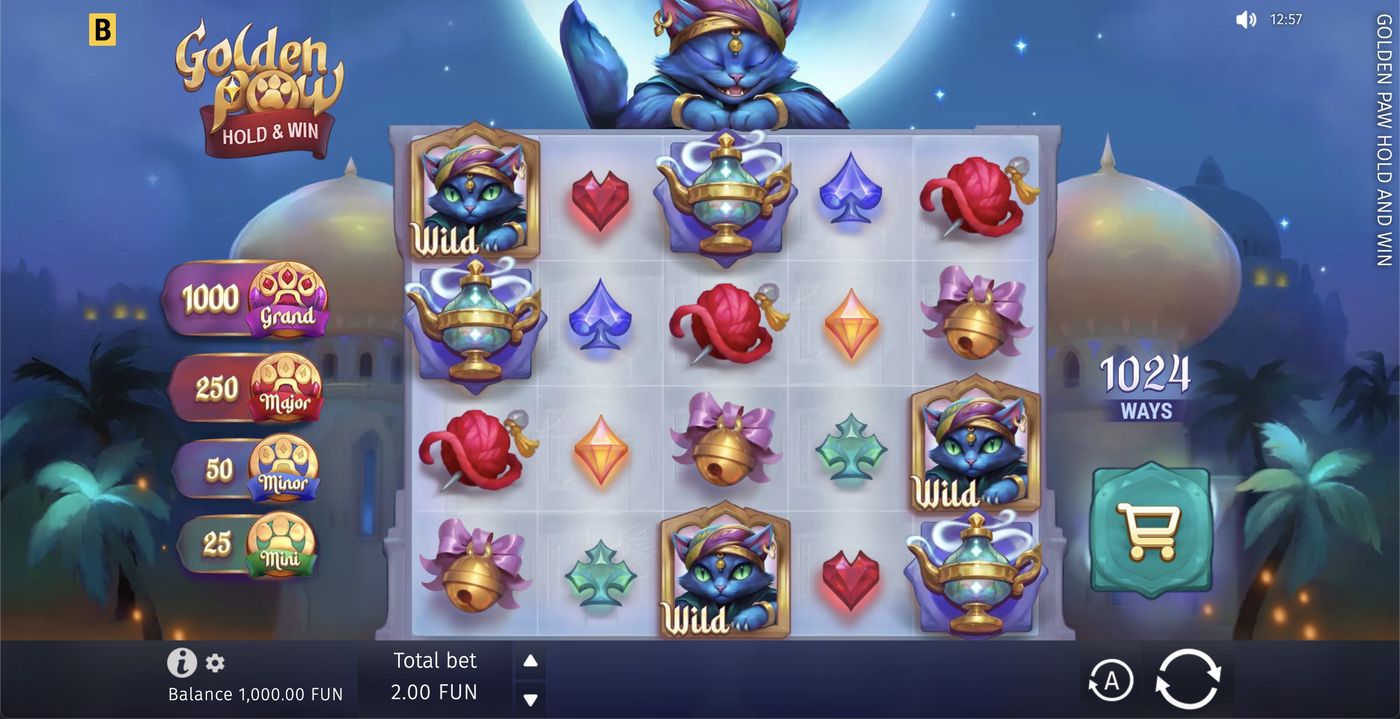 Golden Paw: Hold & Win: image of main menu