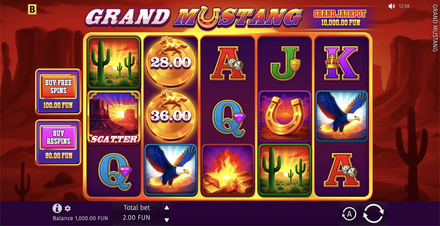 Grand Mustang: image of main menu