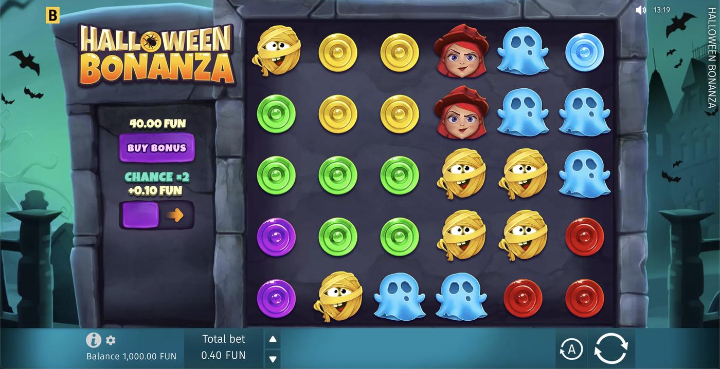 Halloween Bonanza: image of main menu