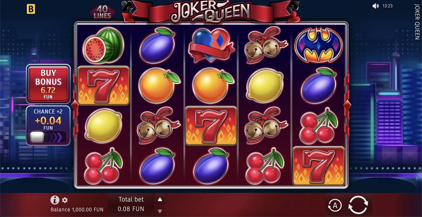 Joker Queen: image of main menu