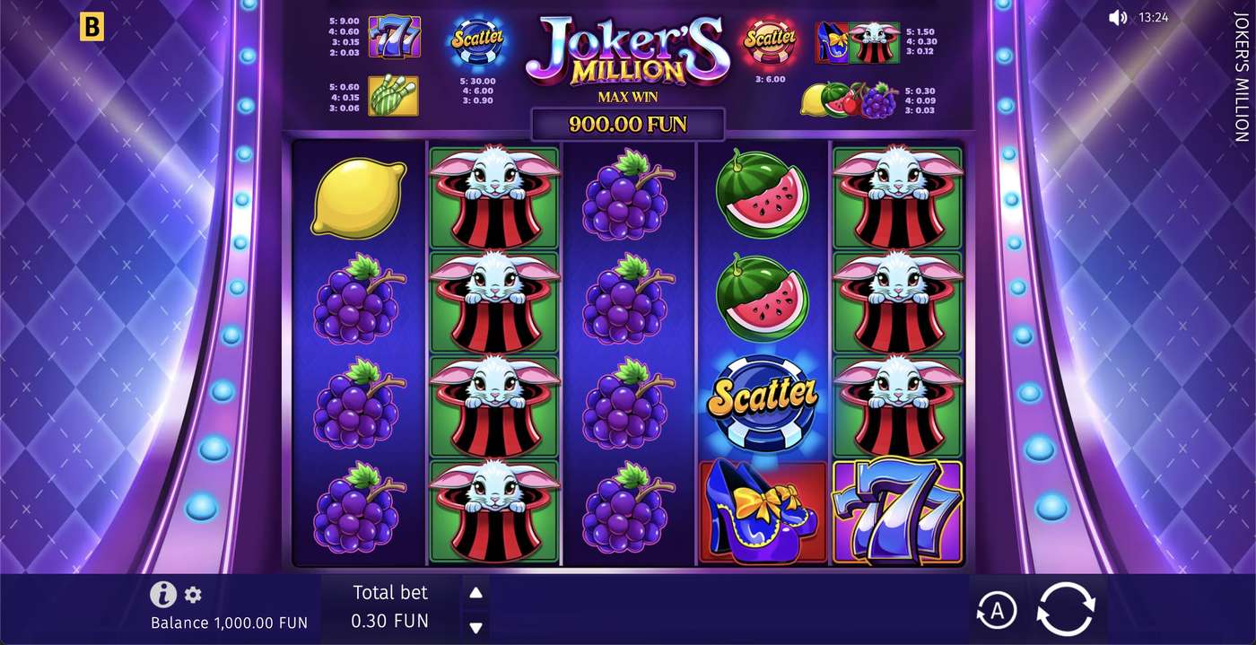 Jokers Million: image of main menu