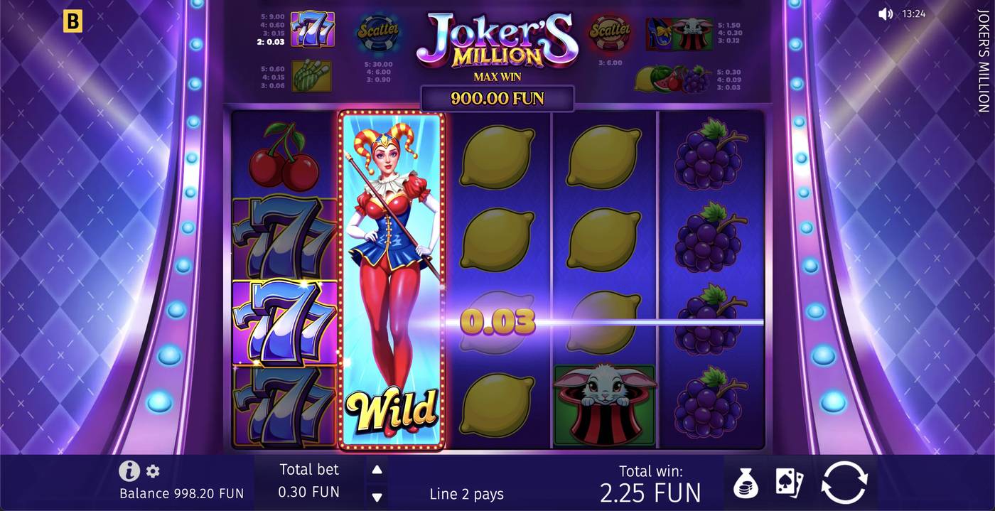 Jokers Million: image of winning