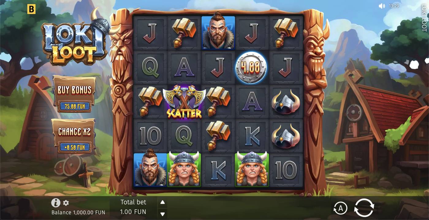 Loki Loot: image of main menu