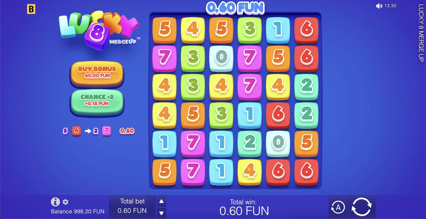 Lucky 8 Merge Up: image of winning