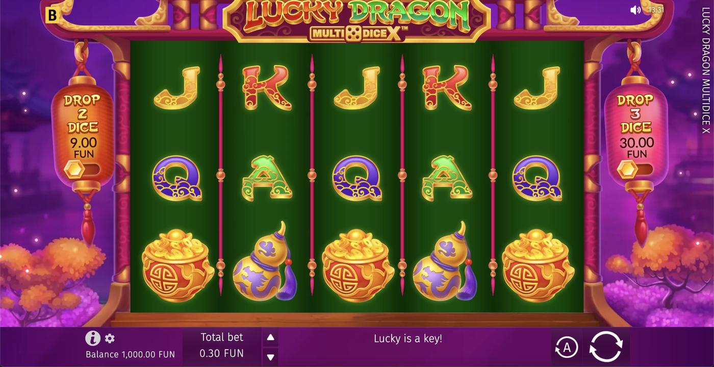Lucky Dragon Multidice X: image of main menu