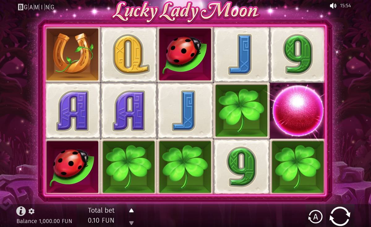 Lucky Lady Moon: image of main menu
