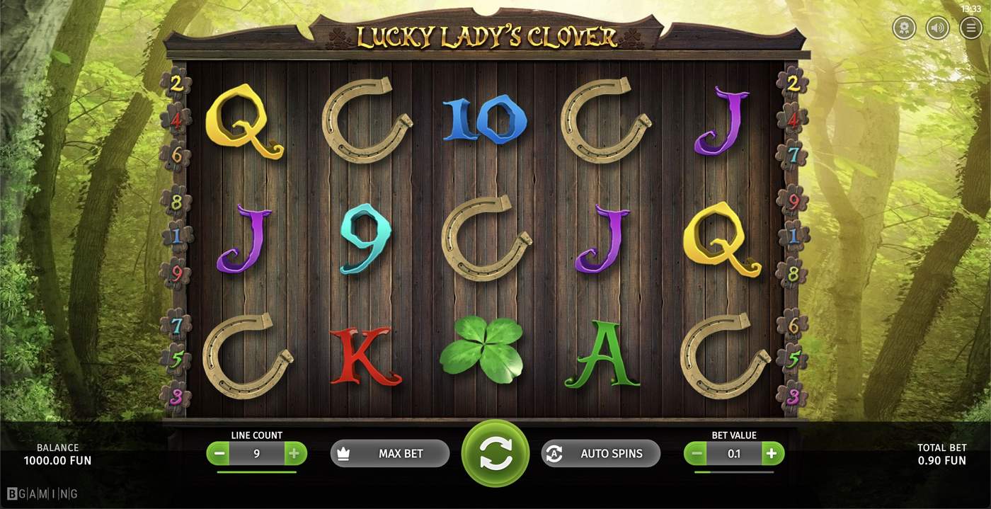 Lucky Lady's Clover: image of main menu
