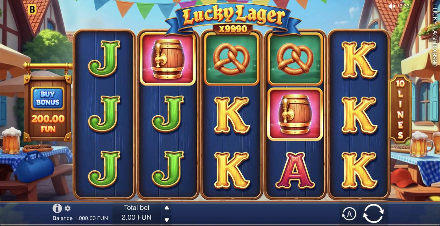 Lucky Lager x9990: image of main menu