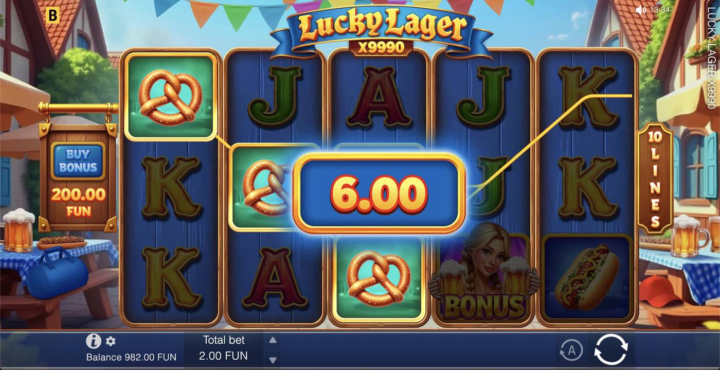 Lucky Lager x9990: image of winning