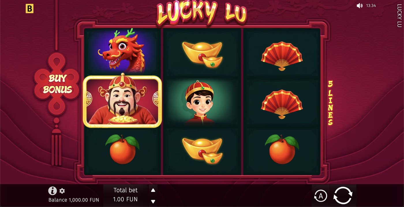 Lucky Lu: image of main menu