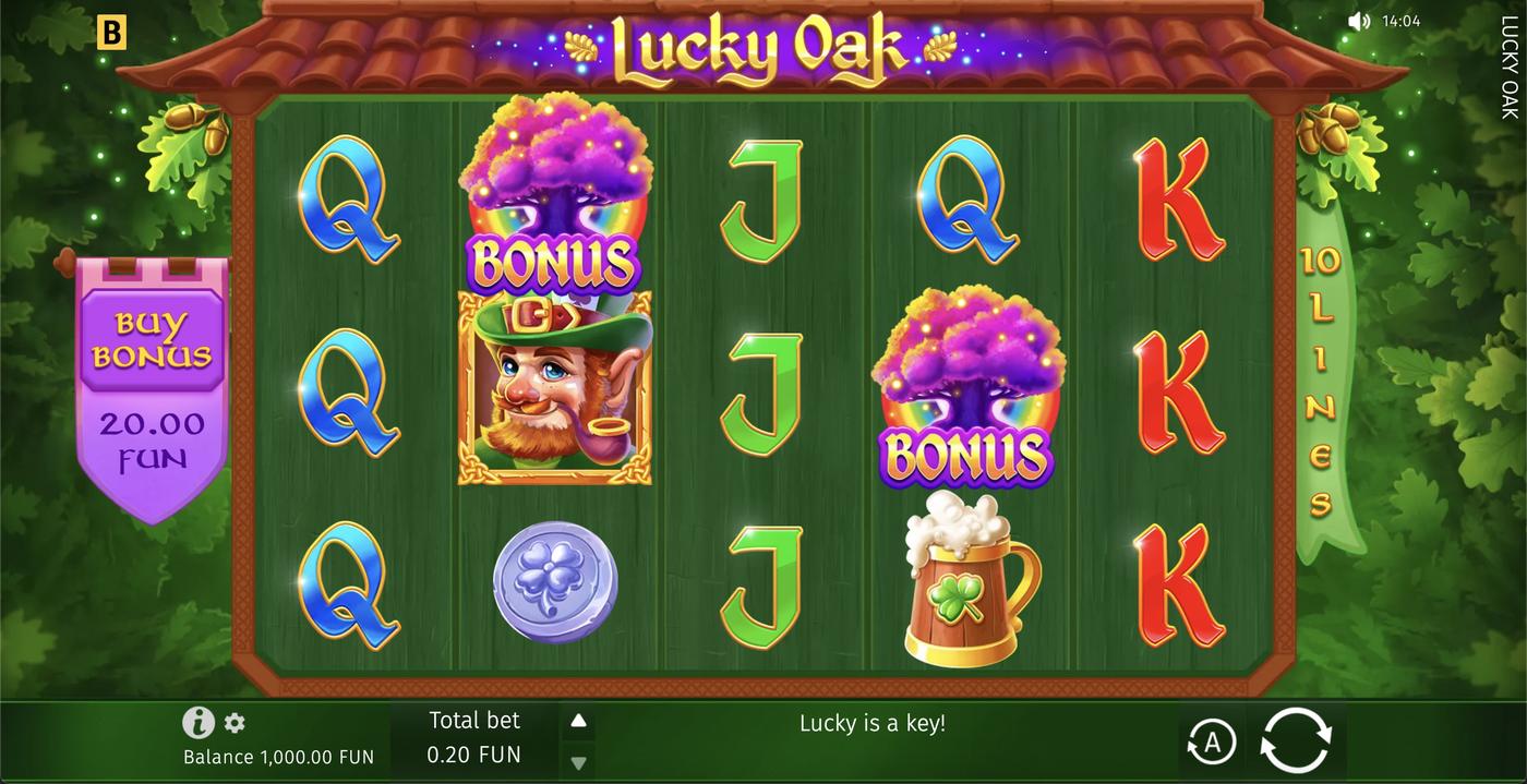 Lucky Oak: image of main menu