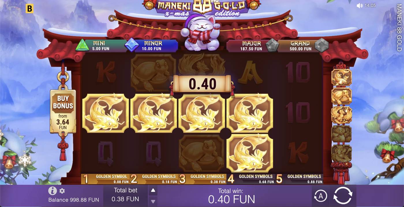 Maneki 88 Gold: image of winning