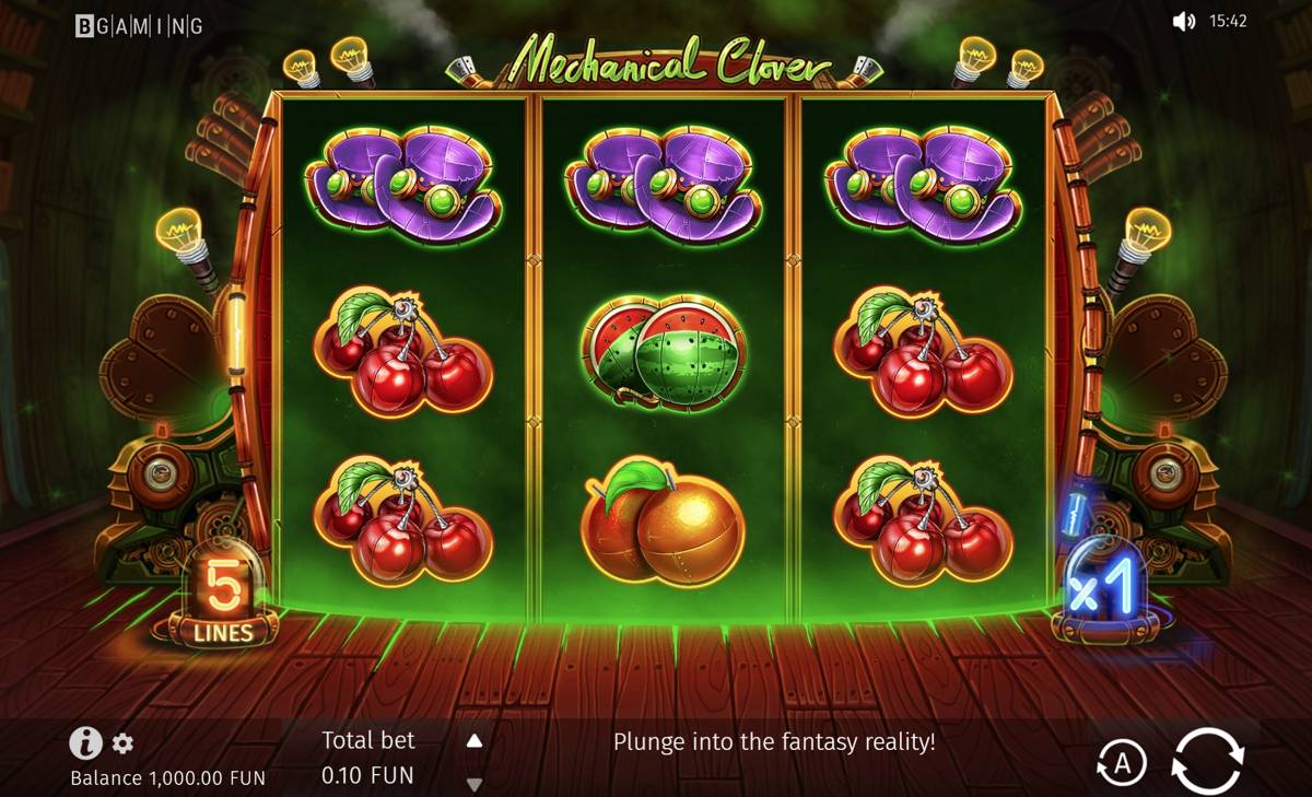 Mechanical Clover: image of main menu