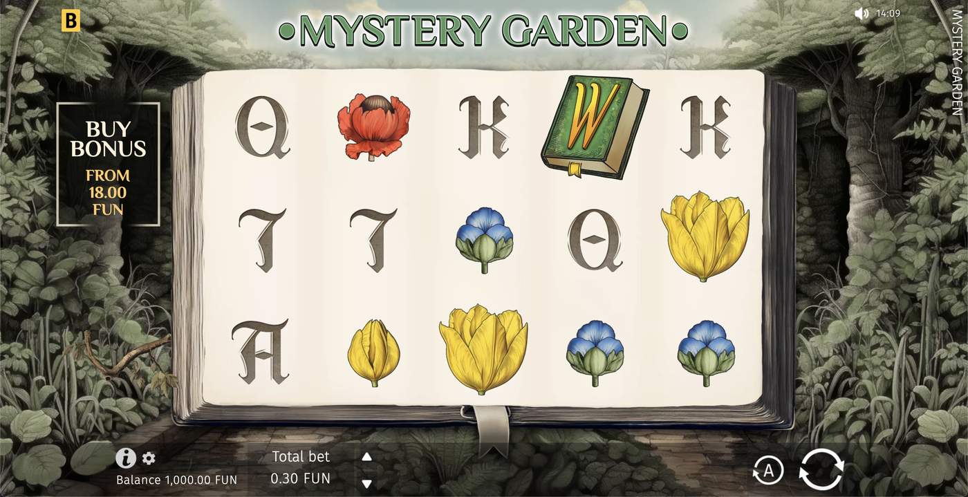 Mystery Garden: image of main menu