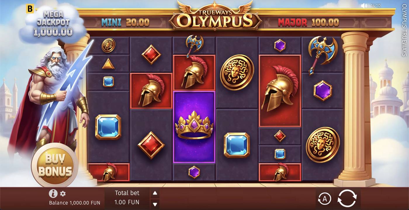 Olympus Trueways: image of main menu