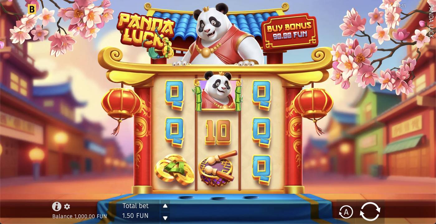 Panda Luck: image of main menu