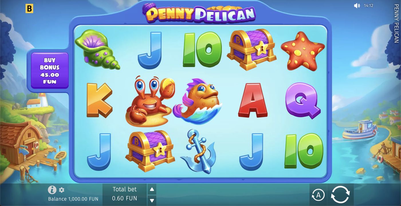 Penny Pelican: image of main menu
