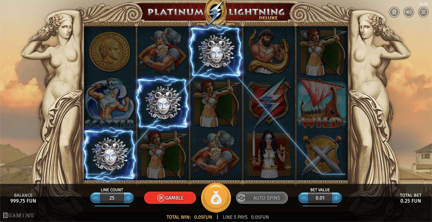 Platinum Lightning Deluxe: image of winning