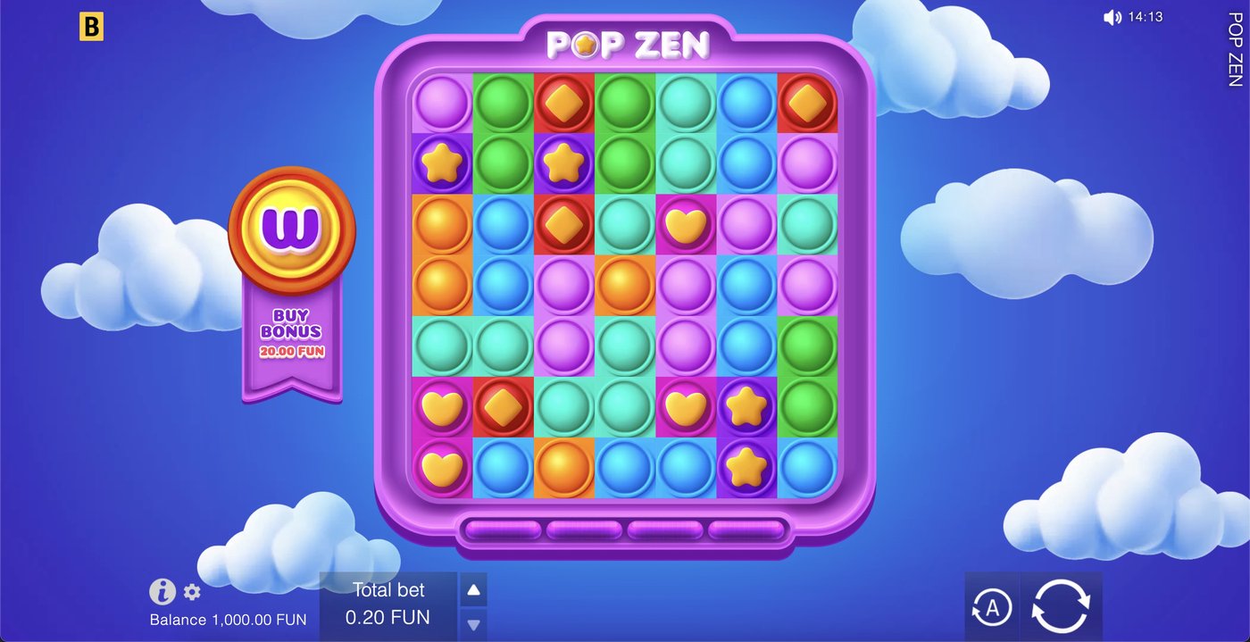 Pop Zen: image of main menu