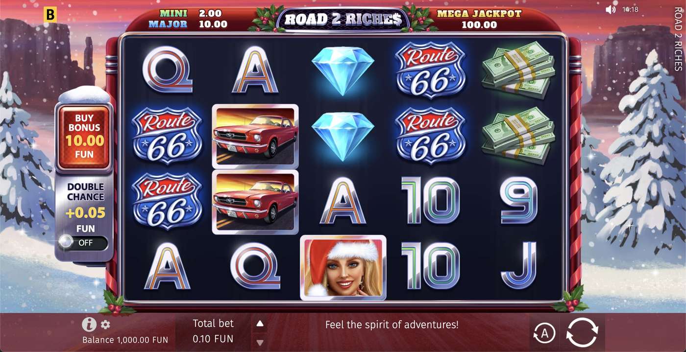 Road 2 Riches: image of main menu