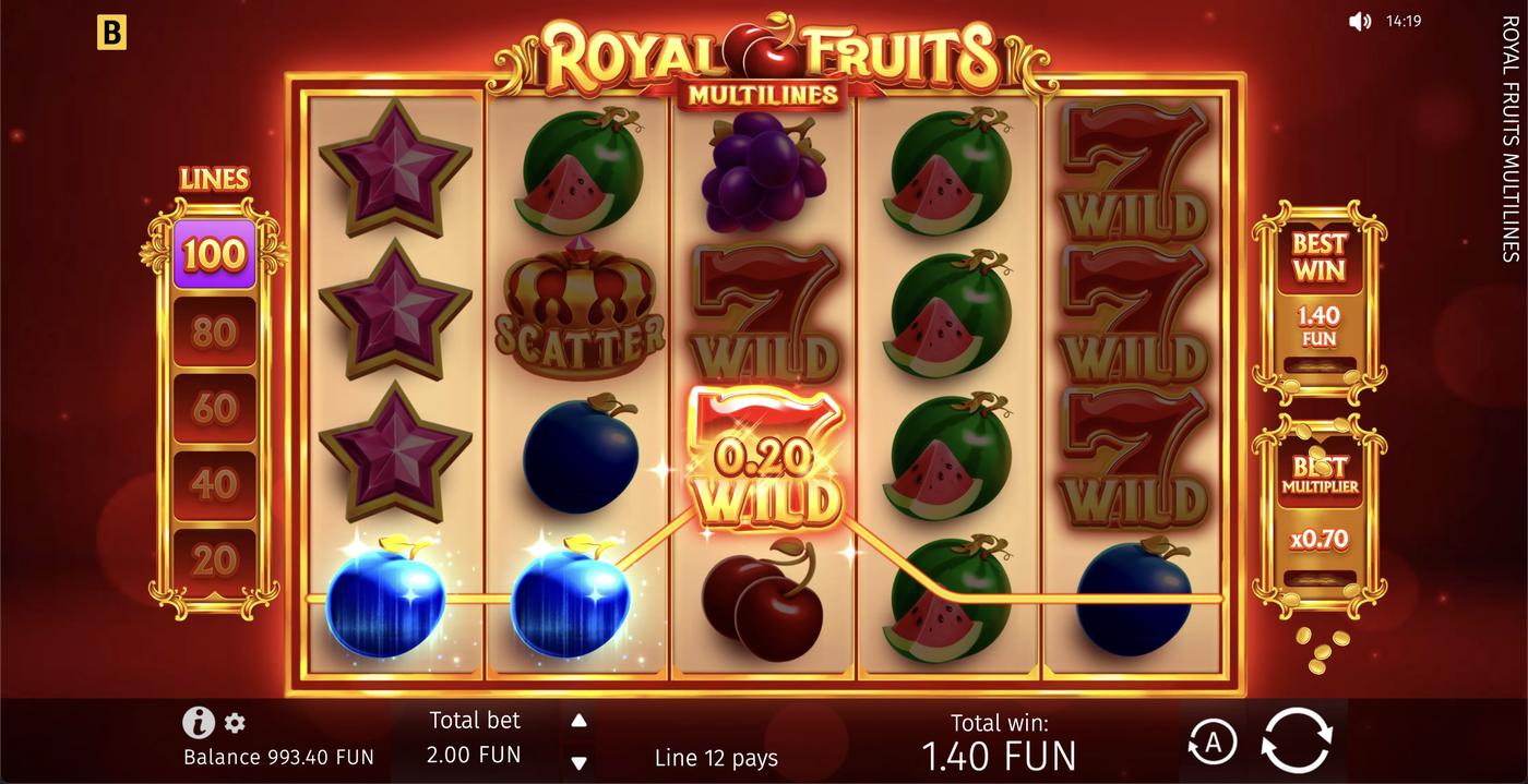 Royal Fruits Multilines: image of winning