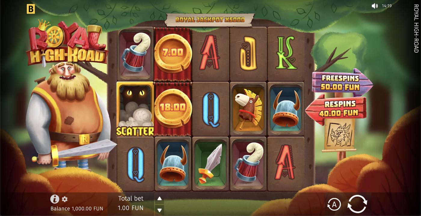Royal High-Road: image of main menu