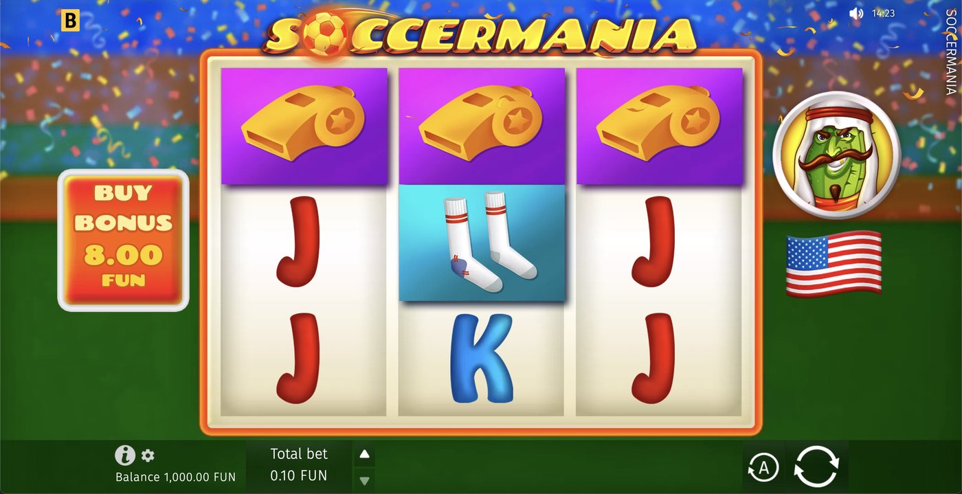 Soccermania: image of main menu