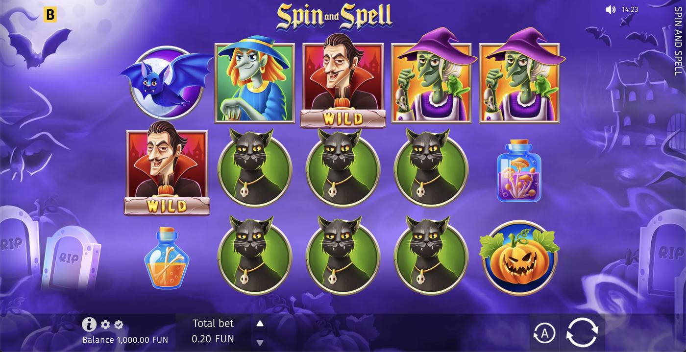 Spin And Spell: image of main menu