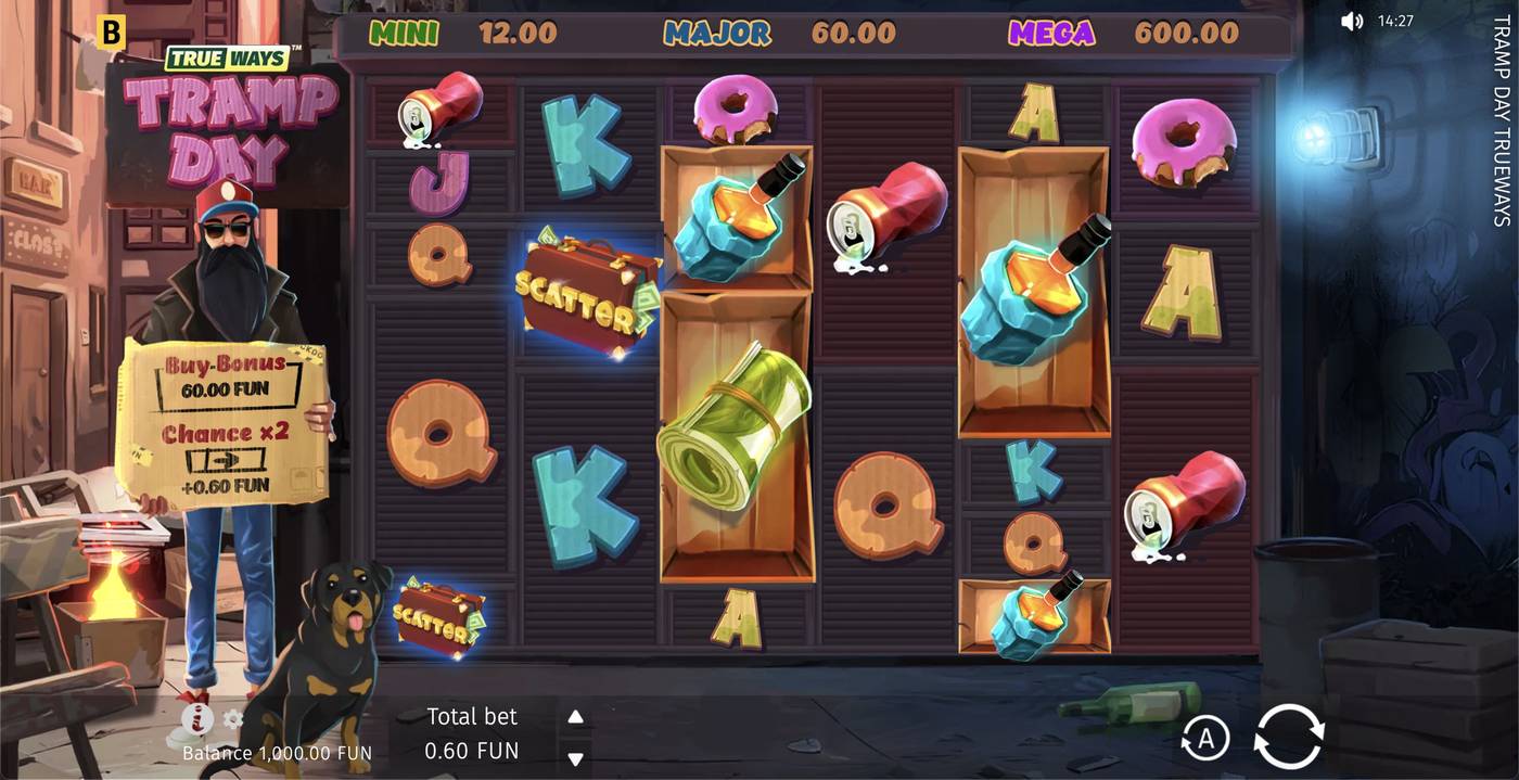 Tramp Day Trueways: image of main menu