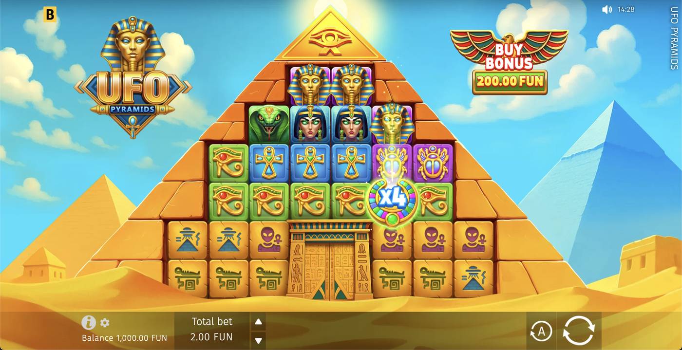 UFO Pyramids: image of main menu