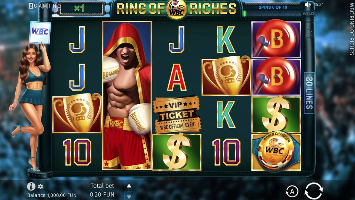 WBC Ring of Riches: image of main menu