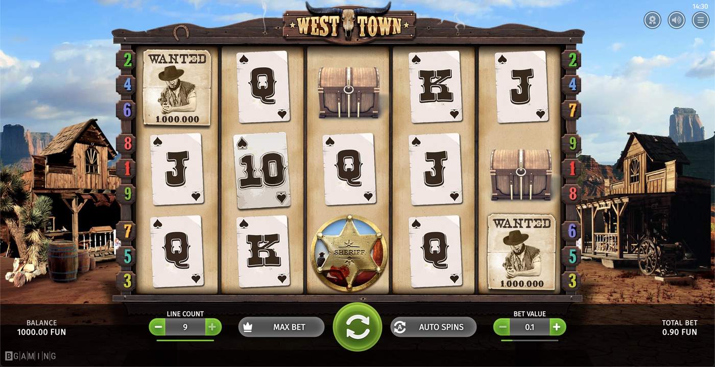 West Town: image of main menu