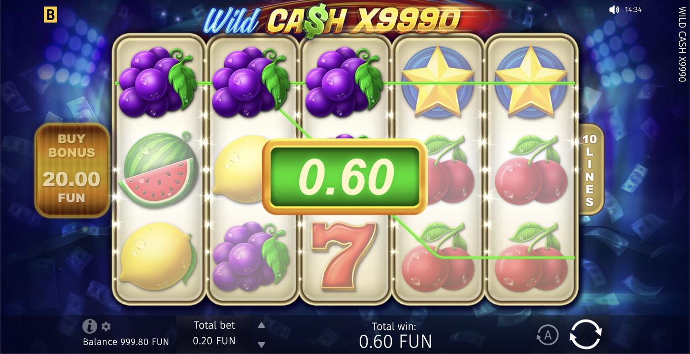 Wild Cash x9990: image of winning