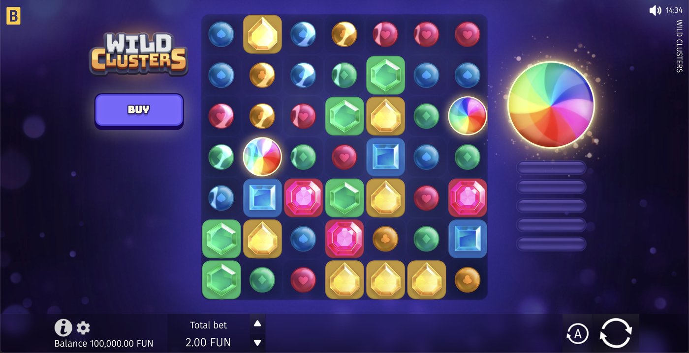 Wild Clusters: image of main menu