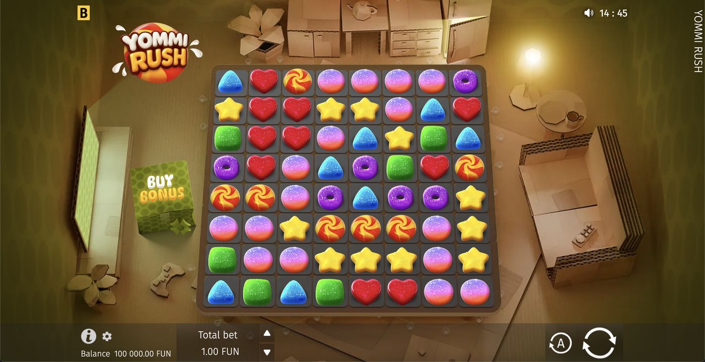 Yommi Rush: image of main menu