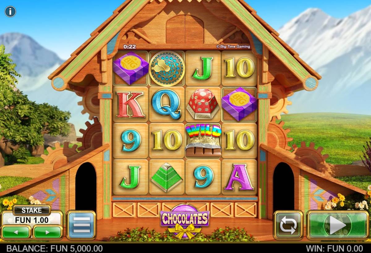 Chocolates: image of main menu