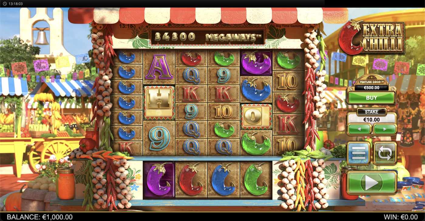 Extra Chilli Megaways: image of main menu