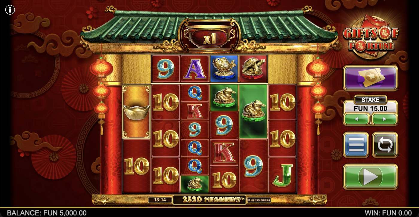 Gifts Of Fortune Megaways: image of main menu