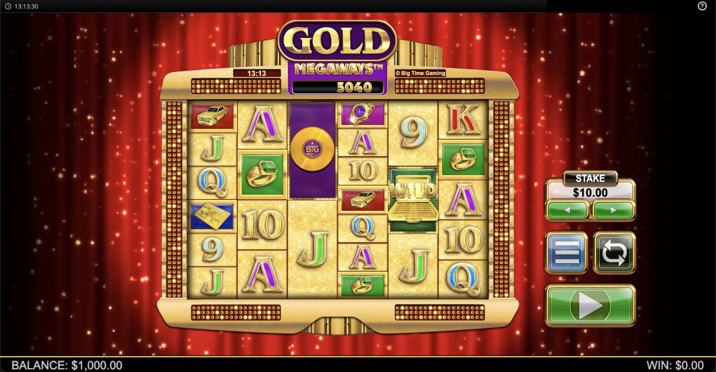 Gold Megaways: image of main menu