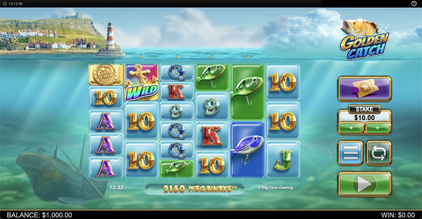 Golden Catch: image of main menu