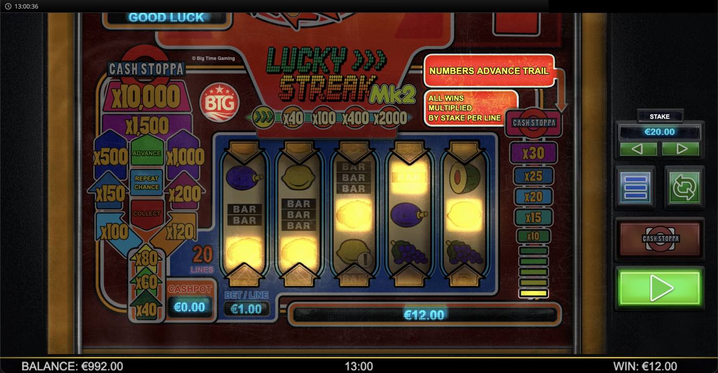 Lucky Streak Mk2: image of winning