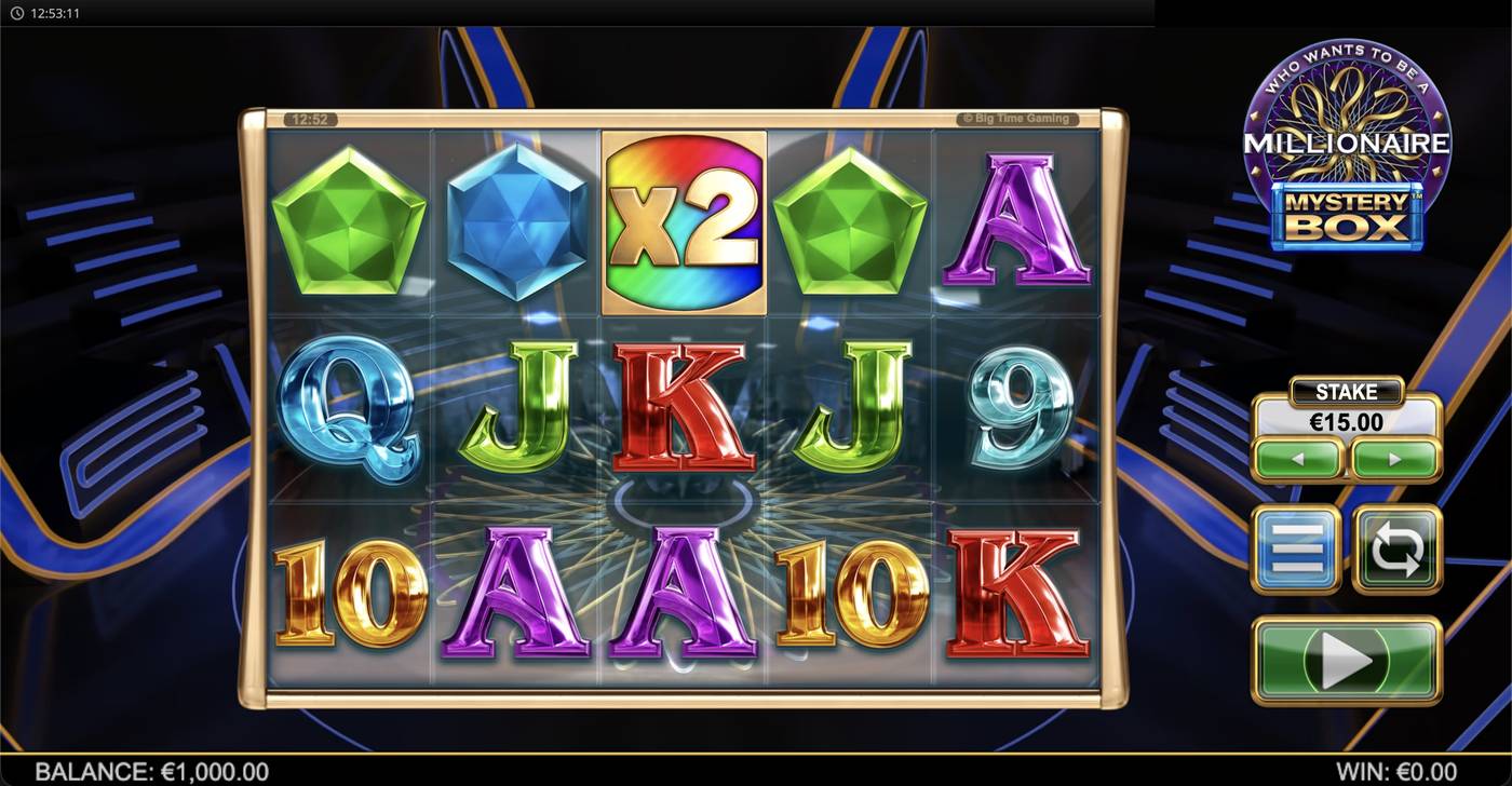 Millionaire Mystery Box: image of main menu